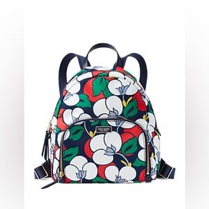 Kate Spade Navy and Red Floral Backpack